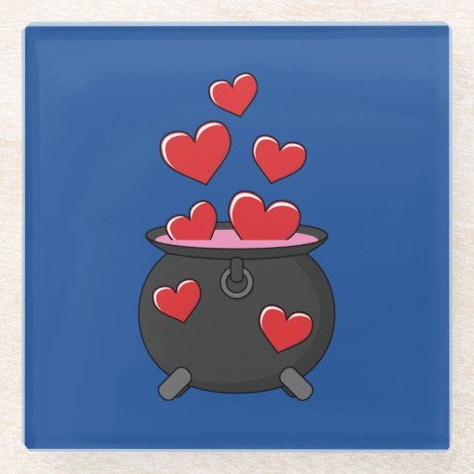 Hearts Love Potion Glazen Onderzetter (Voorkant)