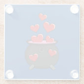 Hearts Love Potion Glazen Onderzetter (Achterkant)