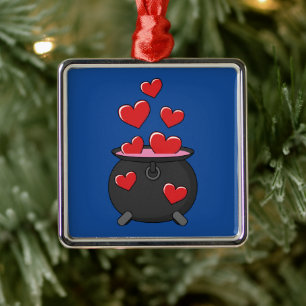 Hearts Love Potion Metalen Ornament