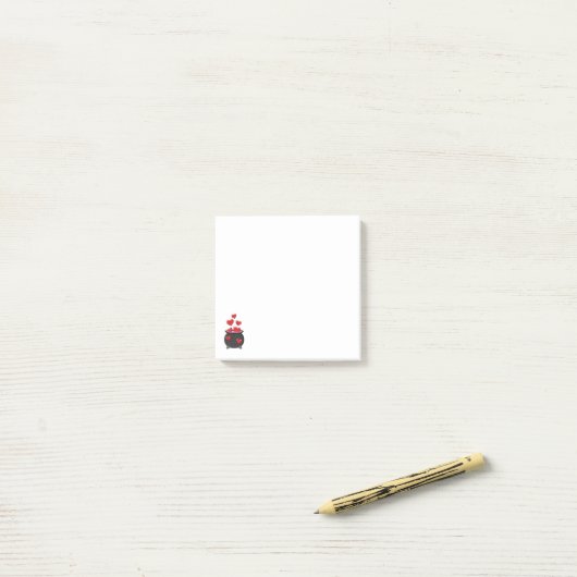 Hearts Love Potion Post-it® Notes (Op bureau)