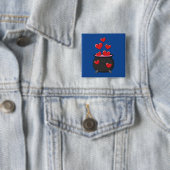 Hearts Love Potion Vierkante Button 5,1 Cm (In situ)