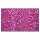Hearts Love Valentijnsdag Collage Pattern Fuchsia Stof (Fat Quarter)
