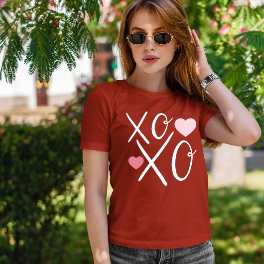 Hearts Love Xoxo Pink Hearts Valentijnsdag T-shirt
