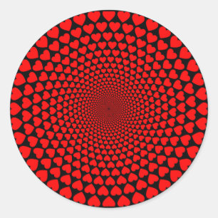 Hearts Mandala Design Ronde Sticker