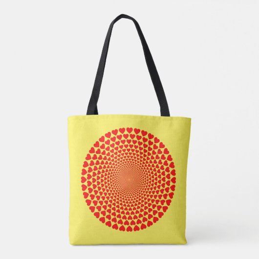 Hearts Mandala Design Tote Bag (Achterkant)
