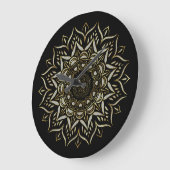 Hearts mandala White and gold vals glitter texture Grote Klok (Hoek)