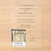 Hearts Match Made in Heaven Wedding Acryl Uitnodigingen (Voorkant)