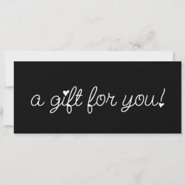 Hearts Minimalist Black Gift For You Certificate