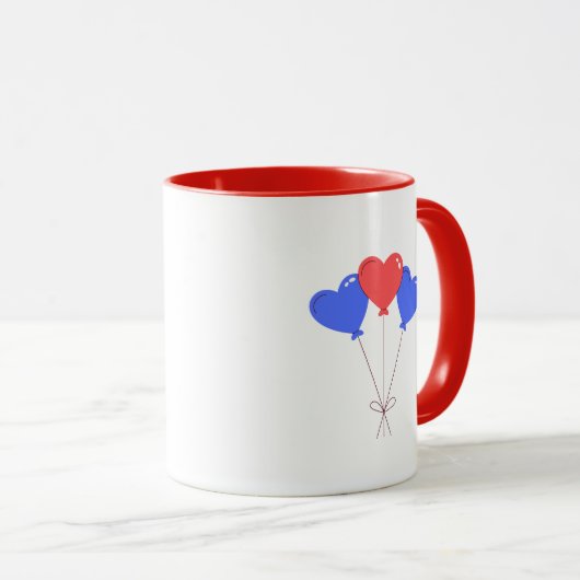 Hearts Modern Art Design Mok (Voorkant rechts)