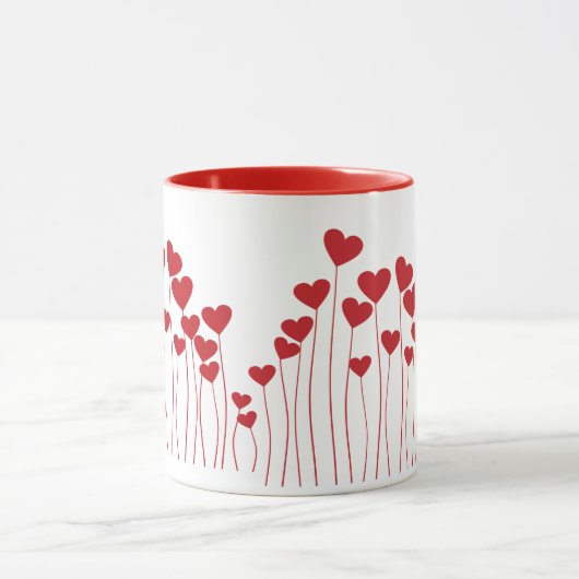 Hearts Modern Art Design Mok (Midden)