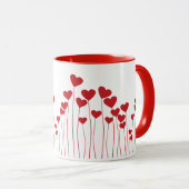 Hearts Modern Art Design Mok (Voorkant rechts)