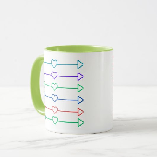 Hearts Modern Art Design Mok (Voorkant links)