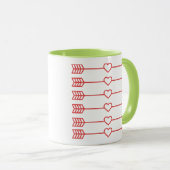 Hearts Modern Art Design Mok (Voorkant rechts)