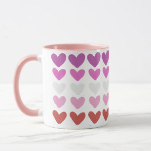 Hearts Modern Art Design Mok