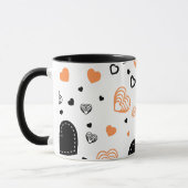 Hearts Modern Art Design Mok (Links)