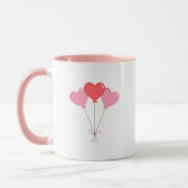 Hearts Modern Art Design Mok (Links)