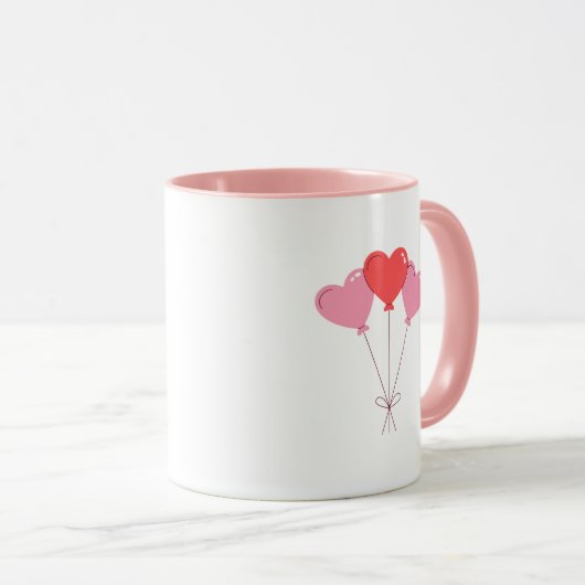 Hearts Modern Art Design Mok (Voorkant rechts)