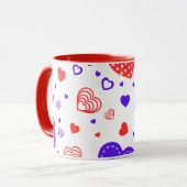 Hearts Modern Art Design Mok (Voorkant links)