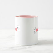 Hearts Modern Art Design Mok (Midden)