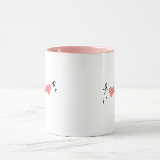 Hearts Modern Art Design Mok (Midden)