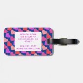 HEARTS Modern Groovy Valentijn Bruidsmeisje CUSTOM Bagagelabel (Achterkant horizontaal)