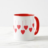 Hearts Moderne Kunst Mok (Voorkant rechts)