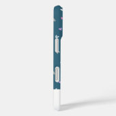 Hearts Moderne Monogram iPhone Case (Achterkant / Rechts)