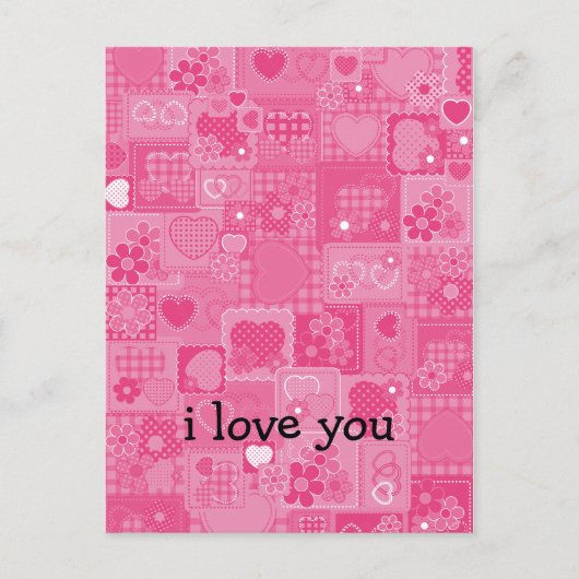 Hearts Mosaic Briefkaart (Voorkant)