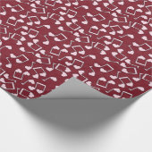 Hearts Musical Notes Valentijnsdag Wrapping Paper Cadeaupapier (Hoek)