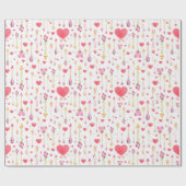 Hearts ’n’ Arrows Valentijnsdag Cadeaupapier (Vlak)