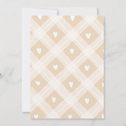 Hearts Neural Waterverf Train Baby shower Kaart (Achterkant)