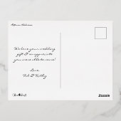 Hearts of Bedankt Folie Script Wedding Briefkaart (Achterkant)