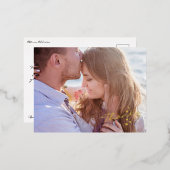 Hearts of Bedankt Folie Script Wedding Briefkaart (Voorkant / Achterkant)