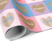 Hearts of Faith Love Hope Peace Cadeaupapier (Rol Hoek)