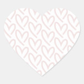 Hearts of Hearts Lichtroze Stickers (Voorkant)