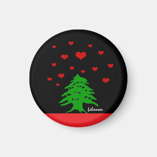 Hearts of Lebanon & Lebanese flag fashion / Love Magneet