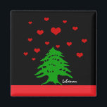Hearts of Lebanon & Lebanese flag fashion / Love Magneet<br><div class="desc">Fridge Magnets: Sky of hearts & Lebanese Flag fashion - love romantic design (Lebanon) - patriots,  Valentine's Gifts,  love my country</div>