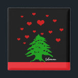 Hearts of Lebanon & Lebanese flag fashion / Love Magneet<br><div class="desc">Fridge Magnets: Sky of hearts & Lebanese Flag fashion - love romantic design (Lebanon) - patriots,  Valentine's Gifts,  love my country</div>