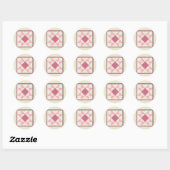 Hearts of Love Quilt Ronde Sticker (Vel)