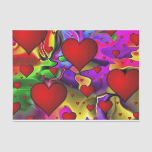 Hearts of Love tissuepapier (Voorkant)