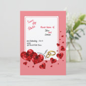 Hearts of Union, op papier, behalve de datum Kaart (Staand voorkant)