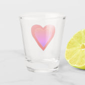 Hearts Ombre Red Pink Valentijnsdag 4Elle Shot Glas (Achterkant)
