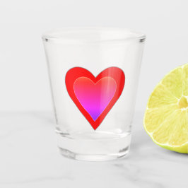 Hearts Ombre Red Pink Valentijnsdag 4Elle Shot Glas