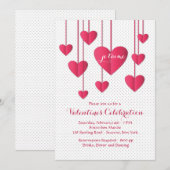 Hearts On A String Con Amore Uitnodiging (Voorkant / Achterkant)