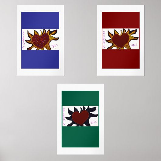 Hearts on Fire Poster Muurkunst Sets (Voorkant)