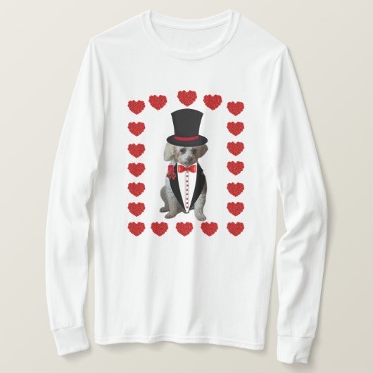 Hearts On Fire voor jou Poedel Dames T-shirt (Design voorkant)