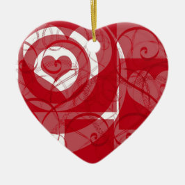 Hearts on Hearts Valentijn Keramisch Ornament