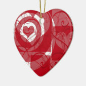 Hearts on Hearts Valentijn Keramisch Ornament (Links)