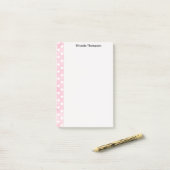 Hearts on Pink Design Naam wijzigen Post-it® Notes (Op bureau)