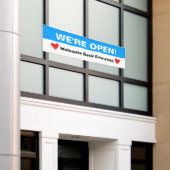 Hearts Open voor Bedrijven Spandoek (Buitenkant Gebouw)